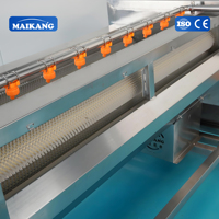 Op maat gemaakte SUS304 multifunctionele wortelgroente schil- en wasmachine 500-1000kg/u aardappelborstelrollen wasmachine te koop