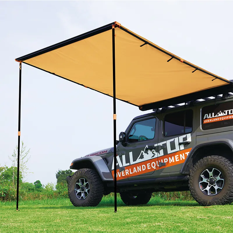 Tenda da sole per auto da campeggio all'aperto retrattile 4 x4 personalizzata 1.4*2.0m tenda per auto per 1-2 persone tenda da sole laterale per auto facile da montare