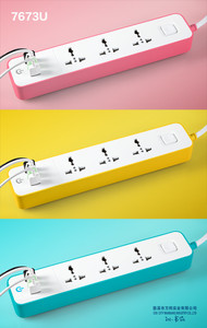 General 3WAY 3USB <strong>Safe</strong> Electrical Universal <strong>Extension</strong> <strong>Lead</strong> with Single Switch and Mobile Charging Port UK/EU/US Plug - Product Image 3
