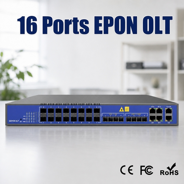 High Quality Network Fiber Optical Equipment Vsol V-sol V1600D16 FTTH Olt 1U 16 PON Ports EPON OLT
