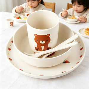 Ensemble de vaisselle pour enfants respectueux de l'environnement (<span class=keywords><strong>5</strong></span> pièces) - Céramique adaptée aux enfants - Product Image 1