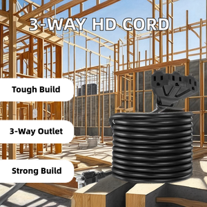 Cavi di prolunga elettrici personalizzati <span class=keywords><strong>per</strong></span> esterni con triplo connettore Nema AC 125V, conduttore in rame <span class=keywords><strong>per</strong></span> impieghi gravosi, <span class=keywords><strong>per</strong></span> elettrodomestici - Product Image 6