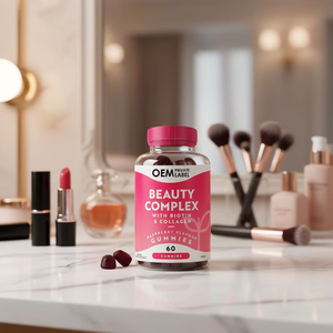 Collagen Beauty <strong>Vitamins</strong> Complex Gummy Candy Women 60 Gummies Raspberry Flavor Organic Gluten-Free Natural <strong>Skin</strong> <strong>Nails</strong> Face Care - Product Image 2
