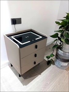 2024 New Arrival nhiều chức năng thông minh đồ nội thất thông minh cạnh giường ngủ bảng USB BT Loa LED ánh sáng ban đêm với bộ sạc không dây - Product Image 6