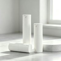 Pot cosmétique vide rechargeable en gros, 15 mm, à double paroi, pour lotion et sérum, avec insert remplaçable