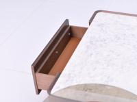 Mesa de centro moderna de lujo de cerámica con acabado en cuero para Villa Penthouse