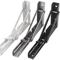 Supports pliants de 8/10/12 pouces pour étagères Table de banc murale réglable avec vis Quincaillerie de support lourd pour meubles