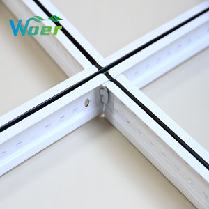 Décoration intérieure, grille <span class=keywords><strong>de</strong></span> plafond en acier inoxydable moderne 32*24, ignifuge, antirouille, surface galvanisée, accessoires pour plafonds, barres en T - Product Image 5