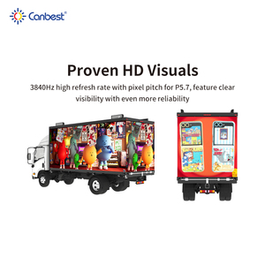 Canbest P4 di động ngoài trời hộp xe tải LED quảng cáo biển quảng cáo LED màn hình kỹ thuật số chống ăn mòn hộp 3 side LED hiển thị - Product Image 2