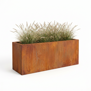 Fioriera per Erbe e Verdure in Acciaio Corten, Kit per Aiuole Rialzate, Contenitore Modulare per Piante, Facile Montaggio per Giardino - Product Image 2