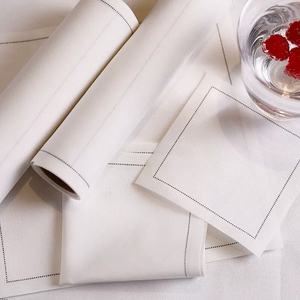 Serviettes <span class=keywords><strong>de</strong></span> cocktail blanches en tissu pour la restauration hôtelière occidentale, serviettes pliées <span class=keywords><strong>origami</strong></span>, serviettes <span class=keywords><strong>de</strong></span> bar et sous-verres pour avion et boissons - Product Image 4