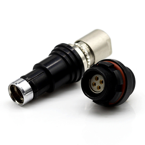 Connecteur court noir 4 5 6 7 8 9 broches SS102A 059 Mâle à souder, connecteur push-pull court compatible avec <span class=keywords><strong>Fischer</strong></span> - Product Image 1