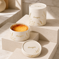 Emballage en tube de papier kraft écologique de qualité alimentaire certifié PPWR, boîte à dessert personnalisée, boîte cylindrique pour gâteau au fromage pour boulangerie