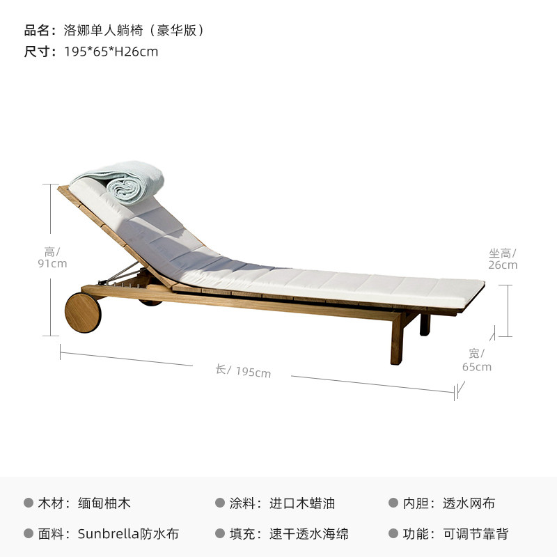 Tissu imperméable pour fauteuil inclinable-sunbrella-éponge à séchage rapide