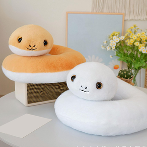 Yaratıcı plastik gözler Splice renkler kıvırcık karikatür yılan tasarım destekleyici seyahat araba konfor peluş <span class=keywords><strong>U</strong></span> şekilli boyun masajı yastığı - Product Image 4