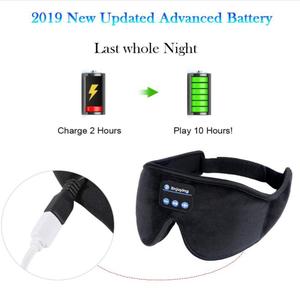 Auriculares inalámbricos 3D con dientes azules para dormir, máscara <span class=keywords><strong>de</strong></span> ojos para relajarse, auriculares para dormir <span class=keywords><strong>de</strong></span> lado, reproductor <span class=keywords><strong>de</strong></span> <span class=keywords><strong>música</strong></span> <span class=keywords><strong>de</strong></span> viaje lavable - Product Image 5