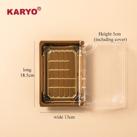 1105 gros Rectangle Bento emballage à emporter plateau à Sushi jetable en plastique boîte à Sushi avec couvercle