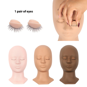 Wholesale Teaching Silicone Practice Eyebrow Eyelash Extension <strong>Training</strong> <strong>Head</strong> Mannequin <strong>Head</strong> - Product Image 2