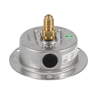 Flange Type Back Mount Refrigeration Pressure Gauge Stainless Steel Construction Class 1.6 Accuracy Liquid Filled Pressure Gauge