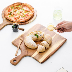 Tabla para carne de madera de acacia, rectangular, diseño minimalista, para uso en fiestas. - Product Image 2