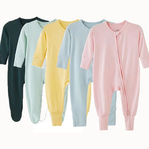 Infant Sleepsuit Bamboo Fiber Toddler Onesie Baby <strong>Kids</strong> Onesie Pajamas <strong>Bodysuit</strong> Sleeping Suit Magnetic Pajamas - Product Image 1