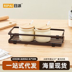 Ripai Spice <b>Rack</b> 1 Tier White Coffee Color Multi Function <b>Kitchen</b> Storage - Product Image 5