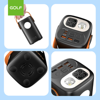 Batterie externe électronique grande capacité avec éclairage LED pour camping, vente en gros OEM, charge rapide LCD PD 100W, 60000mAh pour ordinateur portable