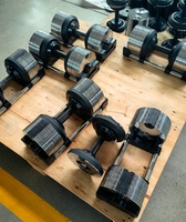 Ensemble d'haltères réglables en fer électroplaqué 40 kg 50 kg, équipement de gym neuf en gros