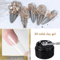 2022 nouvel arrivage de Gel de sculpture 3D en Pvc, motif de fleur solide clair pour la conception d'art d'ongles