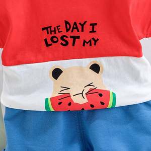 Nouveau Premium garçons bébé été Cowboy dessin animé couture Colorsuits <span class=keywords><strong>Photos</strong></span> pour enfants fabriqués en Chine - Product Image 3