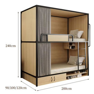 Dormitorio degli studenti del College doppio ferro acciaio legno letto a castello alti livelli bassi per la gioventù ostello Hotel camera da letto appartamento ospedale - Product Image 5