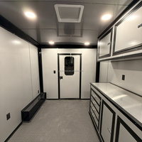 Remorque alimentaire mobile noire personnalisée, remorque alimentaire de camping avec équipement de cuisine complet, camion barbecue, remorque polyvalente à vendre