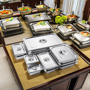 Прочная нержавеющая сталь Gastronorm GN Pan контейнер всех размеров коммерческое кухонное оборудование для отелей ресторанов общественного питания - Product Image 3