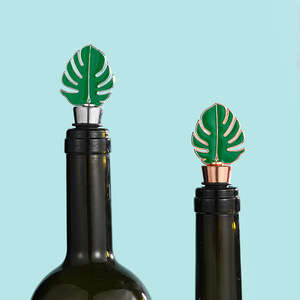 Leaf Shaped <b>Wine</b> Stopper Gold Silver Rose Gold Zinc Alloy Sealing Bottle Stopper For <b>Wine</b> Preservation - Product Image 4