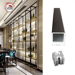 Perfil <span class=keywords><strong>de</strong></span> Aluminio <span class=keywords><strong>de</strong></span> 25 mm, Tubo Cuadrado para Exhibición, Estanterías, Gabinetes <span class=keywords><strong>de</strong></span> Cocina, Sistema <span class=keywords><strong>de</strong></span> Estanterías Minimalista Listo para Armar - Product Image 1