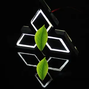 DC 12V Led Car Luminous Logo 3D 4D 5D Front Grille Badge Emblems Used For Mitsubishi