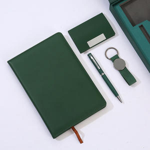 Set de Regalo Ejecutivo de Lujo: Tarjetero, Libreta, Llavero y Bolígrafo de Cuero PU Premium con Logotipo Personalizado para Clientes Corporativos - Product Image 1