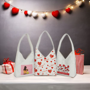 Bolso de mano de lona reciclable con estampado personalizado, bolso de compras de hombro con eslinga, reutilizable para uso diario - Product Image 1