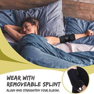 Codera <span class=keywords><strong>para</strong></span> dolor de tendinitis articular Almohadillas de soporte de codo ajustables con estabilizador de férula Protector de brazo de tenis <span class=keywords><strong>para</strong></span> golfistas # - Product Image 4