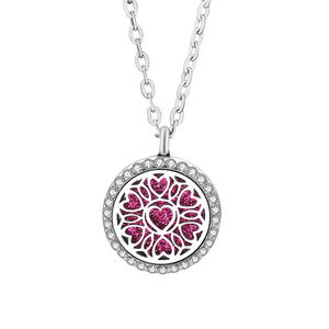 Collar Difusor con Diseño Floral de Acero Inoxidable, Joyería de Aromaterapia - Product Image 3