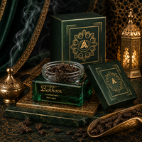 Lot de pots à épices carrés en verre de 50 ml à marque privée, pots à Bakhoor avec couvercle doré, conteneurs de parfum de niche haut de gamme, vente en gros