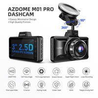 AZDOME M01 Pro 1080P ADAS DashCam Support Mode Parking Détection de mouvement G-Sensor Dash Cam Écran 3 pouces Caméra de voiture Caméscope