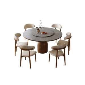 Nordic Style <b>Solid</b> <b>Wood</b> <b>Round</b> <b>Dining</b> <b>Table</b> And Chair Set 4 Piece Durable Framework Structure <b>Dining</b> Room Set - Product Image 5