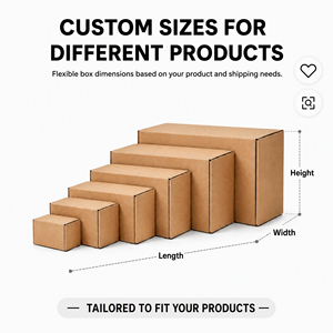 Boîte en carton ondulé personnalisée populaire avec impression couleur intégrale, résistante aux chocs, pour l'expédition de produits et l'emballage <span class=keywords><strong>cadeau</strong></span> - Product Image 1