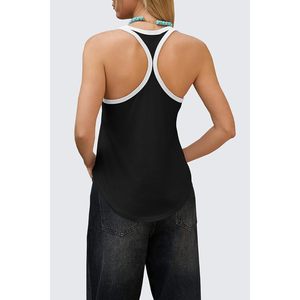 Custom <b>Women's</b> Racerback <b>Tank</b> <b>Top</b> Sleeveless Athletic Shirt Crew Neck Loose Fit Breathable Workout Wear - Product Image 4