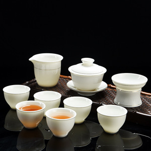 New Designs White Ceramic Kungfu <b>Tea</b> <b>Cup</b> <b>Sets</b> Customized Size Fashionable Classic Style for Home Hotel & Restaurant Use - Product Image 3