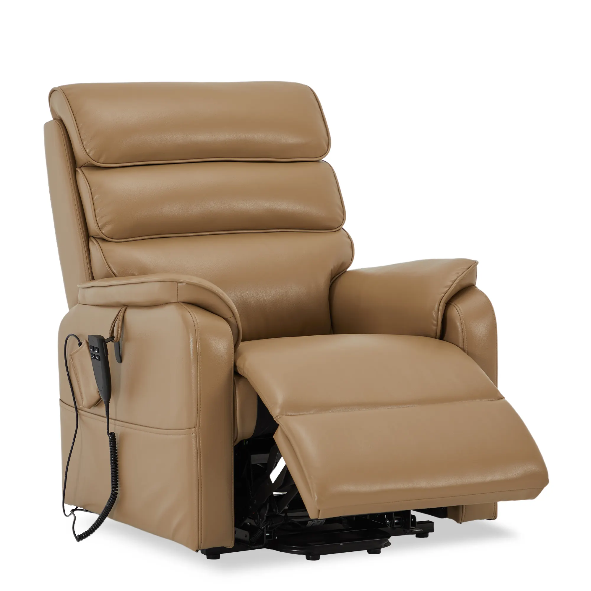 CJSmart kursi boncengan pengangkat Motor ganda, kursi malas datar posisi tak terbatas dengan pijat panas untuk orang tua