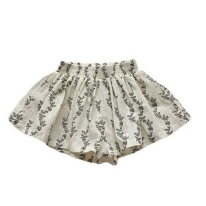 Snail Bobo Girls Floral Pleated Shorts High Waist Breathable Summer Outfit For Children Fashion Skirt - Product Image 5