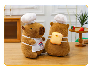 Nouveau style transfrontalier Peluche Capybara <span class=keywords><strong>de</strong></span> 8 pouces en tissu polyester-coton, rembourrée en coton PP, pour machine à griffes et événements annuels - Product Image 6