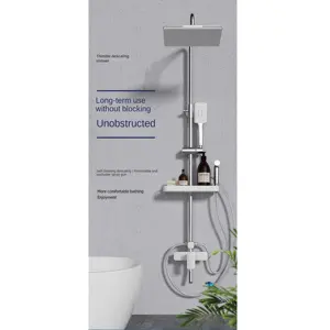 DQOK Modern Style Hot Selling Shower Brass Faucet 4-Function Wall Mounted Chrome Shower Set